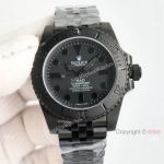 Swiss Replica Rolex Submariner 114060 MAD Paris 3135 Black DLC Watch